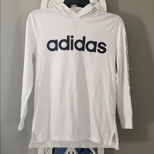 Adidas hooded long sleeve t-shirt